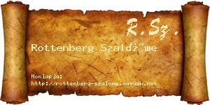 Rottenberg Szalóme névjegykártya